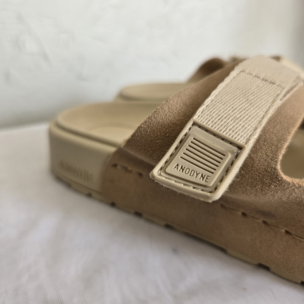 Anodyne Tan Adjustable Two Strap Sandal - Picture 8 of 13